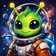 Vibrant and unique abstract animal avatar featuring swirling colors and geometric patterns for a user profile picture.