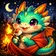Vibrant geometric cat avatar design with bright colors and abstract shapes, suitable for profile picture.
