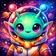 A colorful fantasy creature with swirling patterns and bright colors, suitable as an avatar for a profile picture.